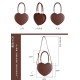 Lovely Lota Chocolate Embossed Heart Shaped Handbag(Limited Stock/3 Colours/Full Payment Without Shipping)